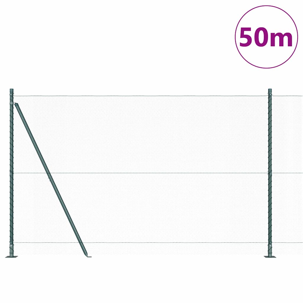 Palo della recinzione Verde 50 x 1,5 m (rete da 13 mm)