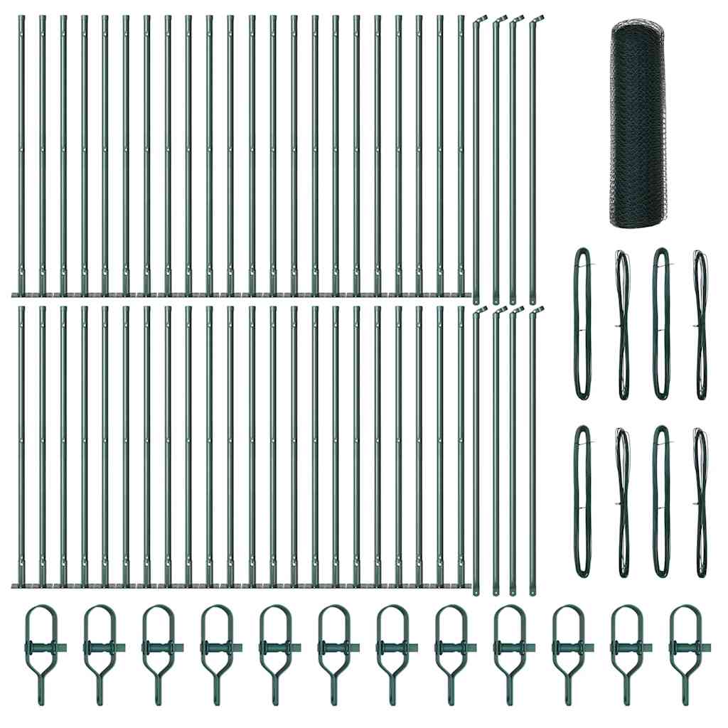 Palo della recinzione Verde 100 x 0,5 m (rete da 13 mm)