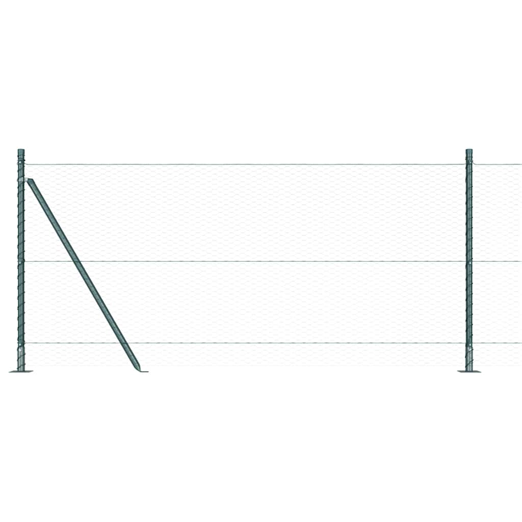 Palo della recinzione Verde 100 x 1 m (maglia da 25 mm)