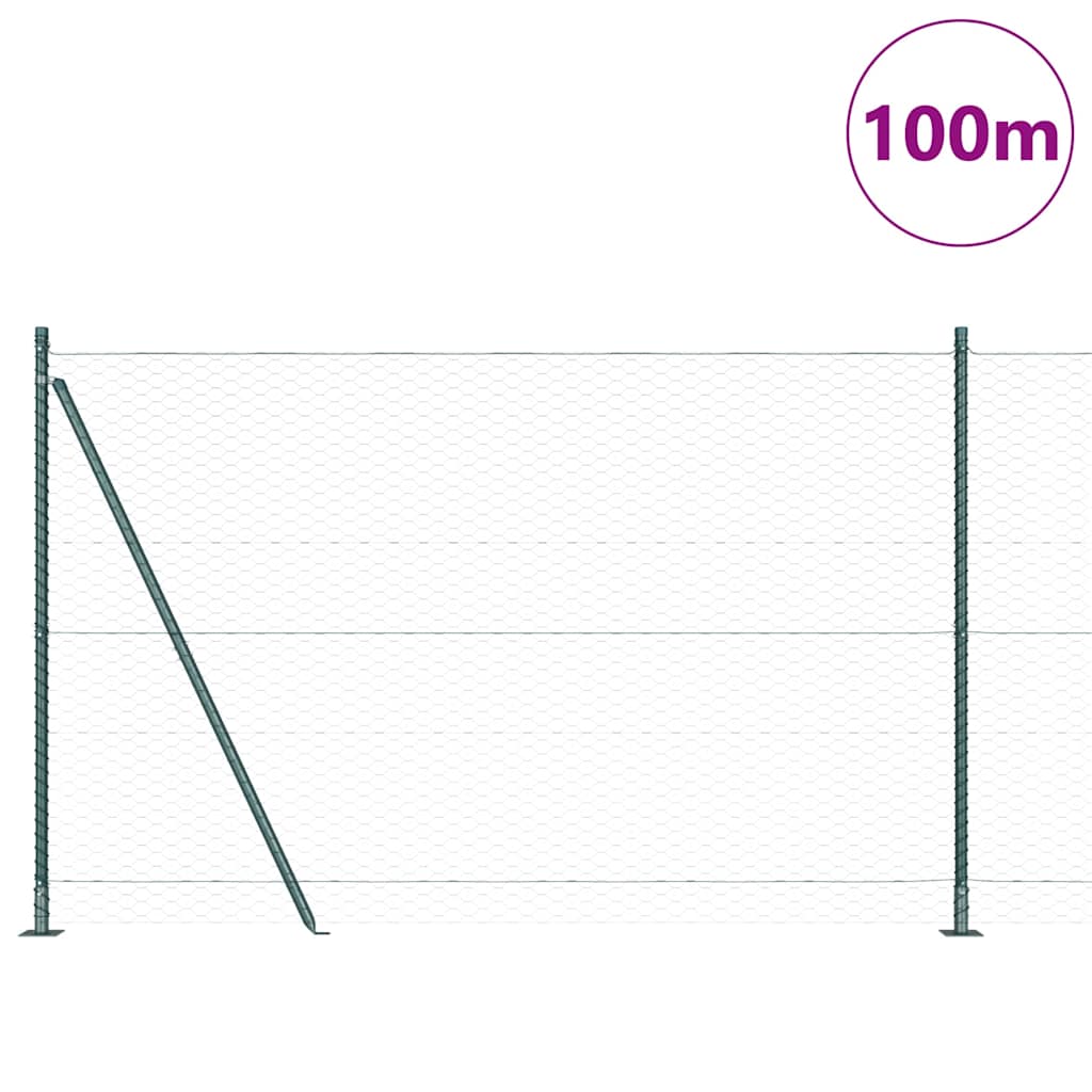 Palo della recinzione Verde 100 x 1,4 m (rete da 36 mm)