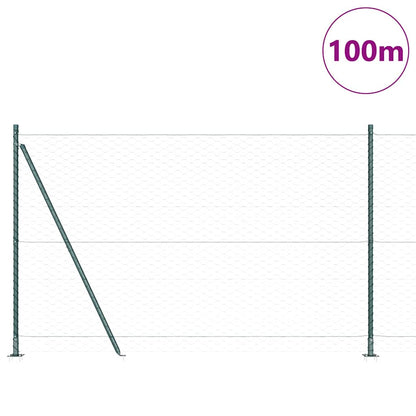 Palo della recinzione Verde 100 x 1,4 m (rete 50 mm)