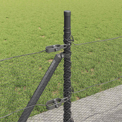 Palo della recinzione Grigio 10 x 0,5 m (rete da 13 mm)