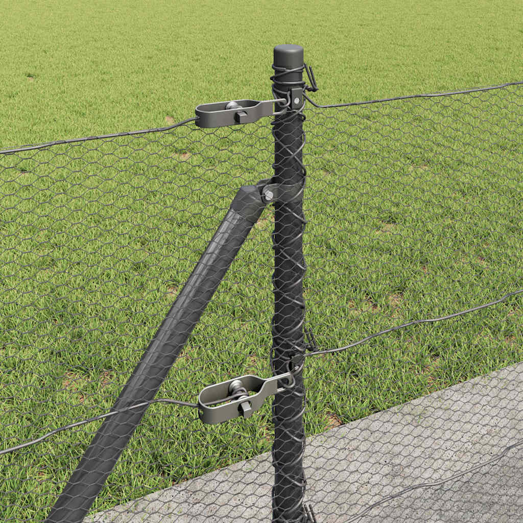 Palo della recinzione Grigio 10 x 0,6 m (rete 13 mm)