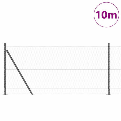 Palo della recinzione Grigio 10 x 1 m (rete da 25 mm)
