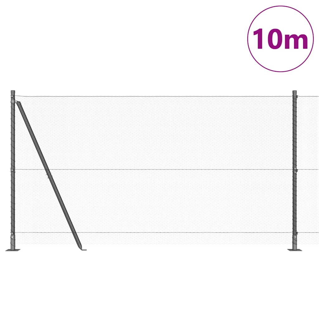Palo della recinzione Grigio 10 x 1,2 m (rete da 13 mm)