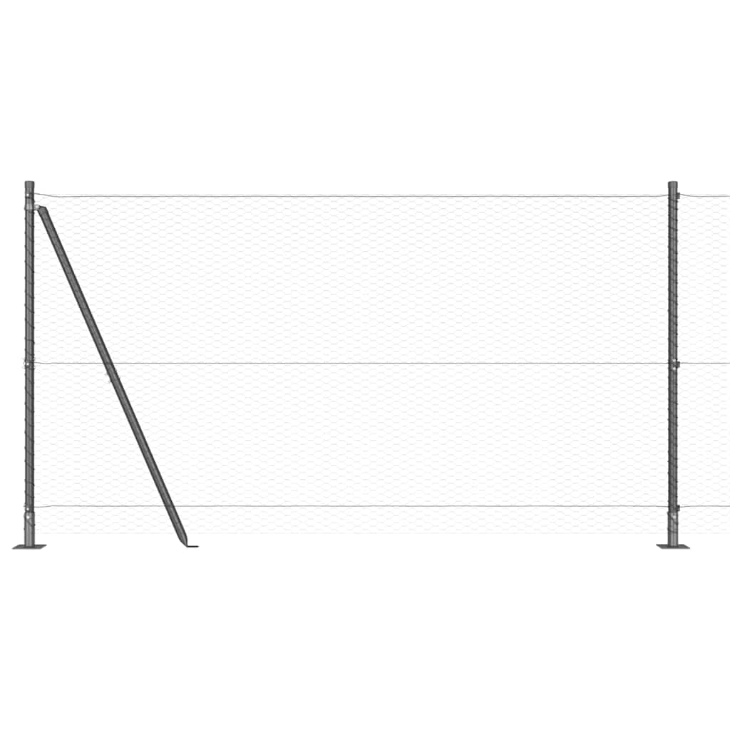 Palo della recinzione Grigio 10 x 1,2 m (maglia da 25 mm)