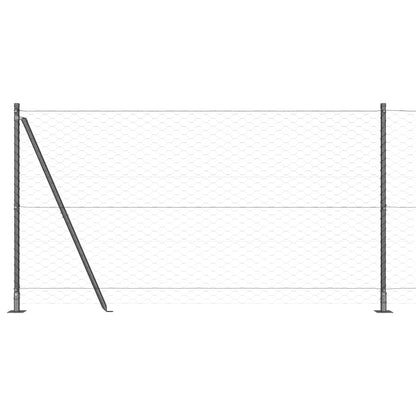 Palo della recinzione Grigio 10 x 1,2 m (rete da 50 mm)