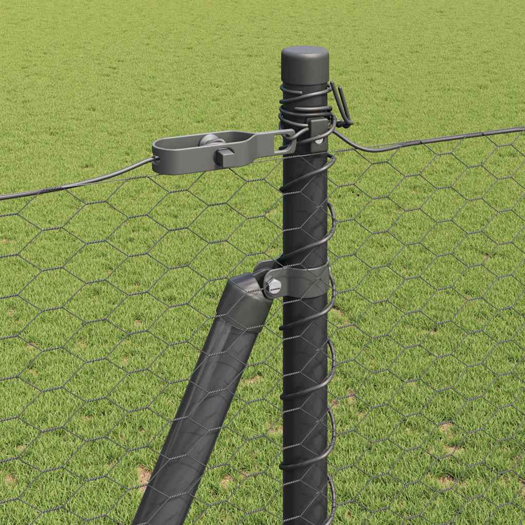 Palo della recinzione Grigio 10 x 1,6 m (maglia da 25 mm)