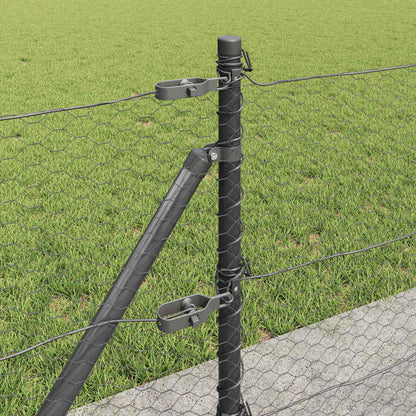 Palo della recinzione Grigio 25 x 0,4 m (rete da 25 mm)