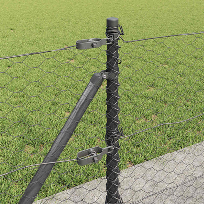 Palo della recinzione Grigio 25 x 0,4 m (rete da 36 mm)