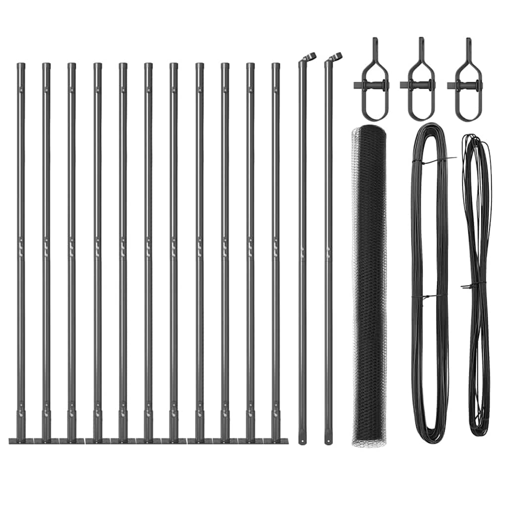 Palo della recinzione Grigio 25 x 1,4 m (rete da 13 mm)