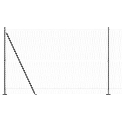 Palo della recinzione Grigio 25 x 1,5 m (rete da 25 mm) Acciaio