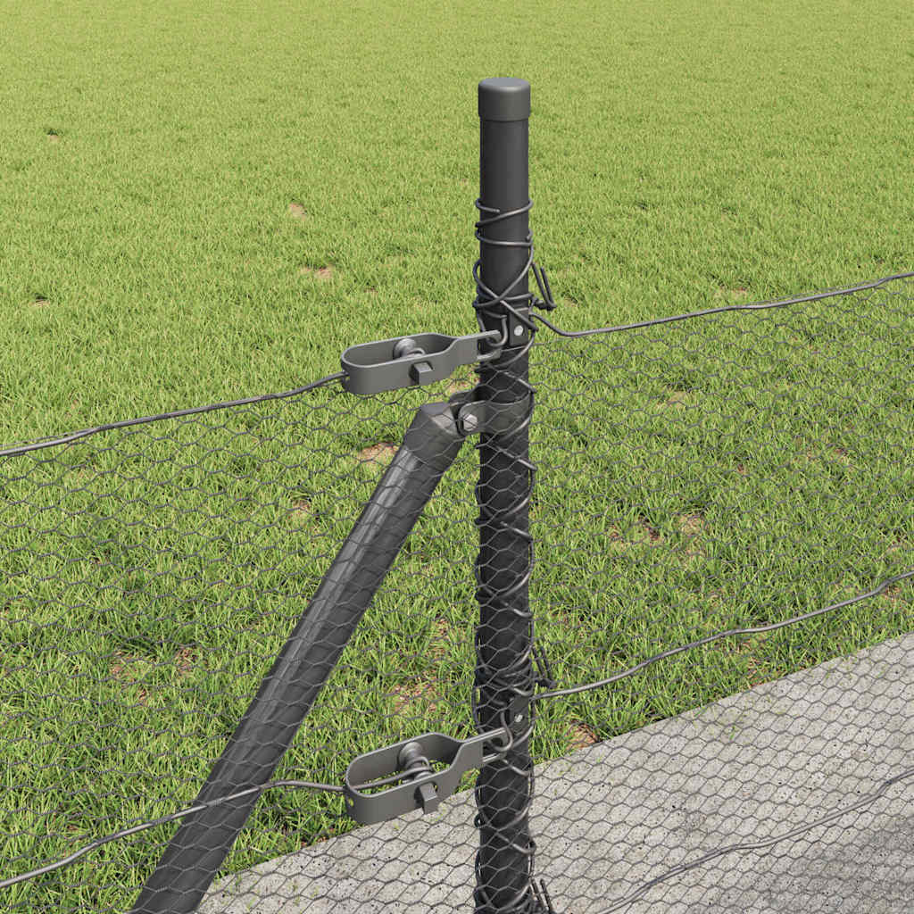 Palo della recinzione Grigio 50 x 0,5 m (maglia 13 mm)