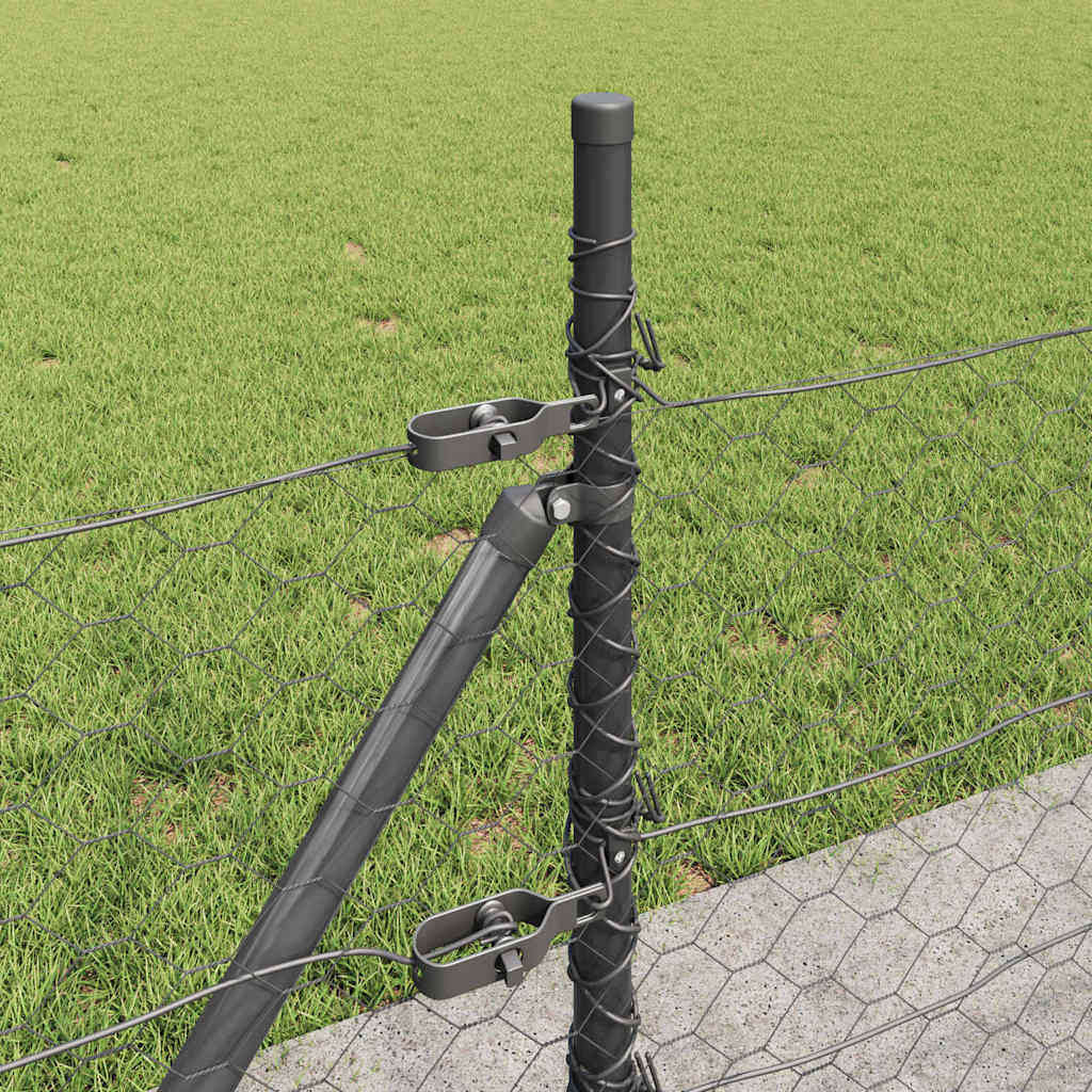 Palo della recinzione Grigio 50 x 0,5 m (rete da 50 mm)
