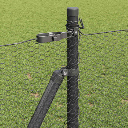 Palo della recinzione Grigio 50 x 1 m (rete da 13 mm)