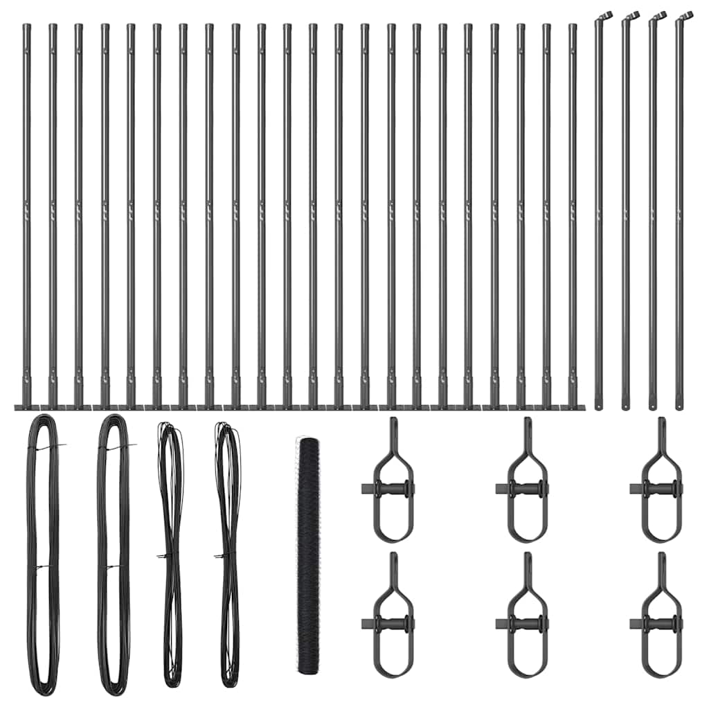 Palo della recinzione Grigio 50 x 1,4 m (rete 36 mm)