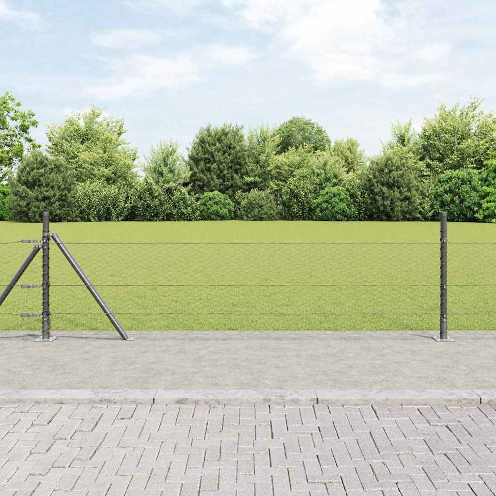 Palo della recinzione Grigio 100 x 0,4 m (rete da 25 mm)
