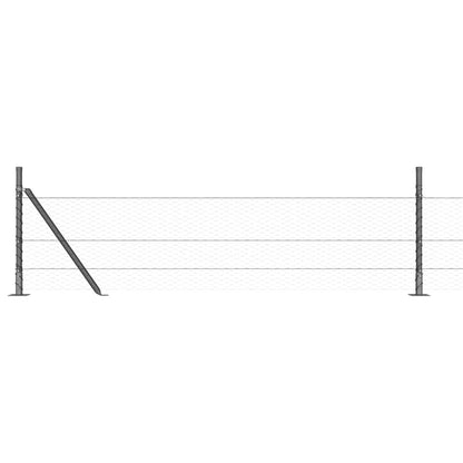 Palo della recinzione Grigio 100 x 0,5 m (rete da 25 mm)