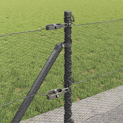 Palo della recinzione Grigio 100 x 0,6 m (rete da 13 mm)
