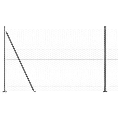 Palo della recinzione Grigio 100 x 1,5 m (rete da 50 mm)