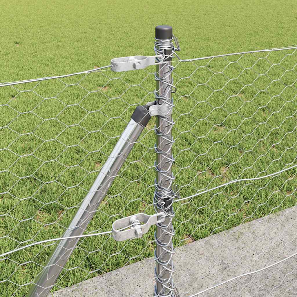 Palo della recinzione Argento 10 x 0,4 m (rete da 36 mm)