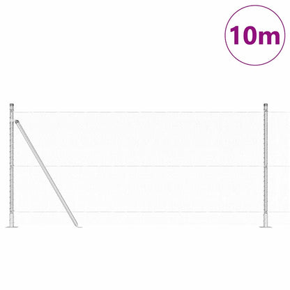 Palo della recinzione Argento 10 x 0,8 m (maglia 13 mm) Acciaio