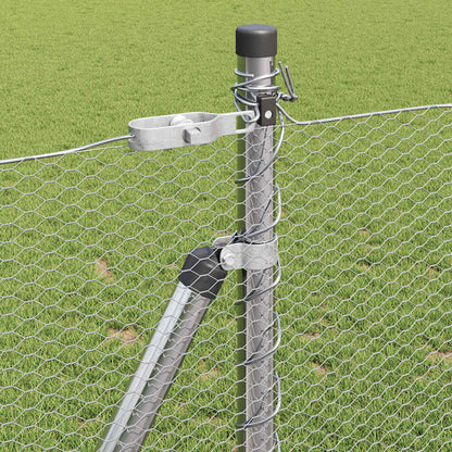 Palo della recinzione Argento 10 x 1 m (rete 13 mm) Acciaio