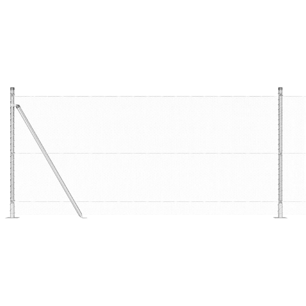 Palo della recinzione Argento 10 x 1 m (rete 13 mm) Acciaio