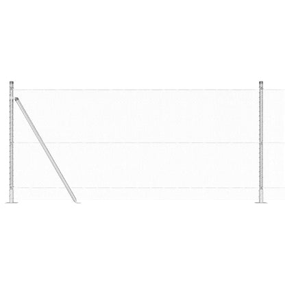 Palo della recinzione Argento 10 x 1 m (rete 13 mm) Acciaio