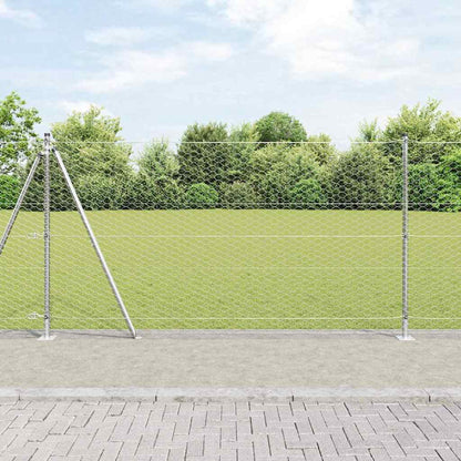 Palo della recinzione Argento 10 x 1,2 m (rete 36 mm) Acciaio