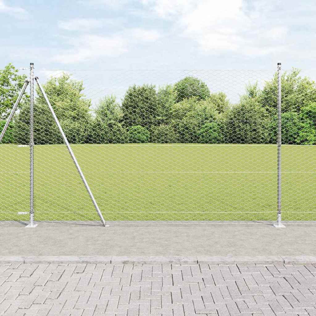 Palo della recinzione Argento 10 x 1,4 m (maglia 36 mm) Acciaio