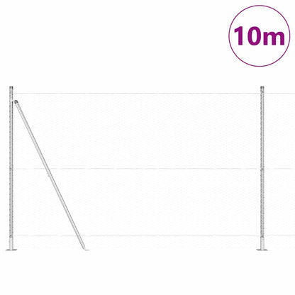Palo della recinzione Argento 10 x 1,5 m (reticolo 25 mm)