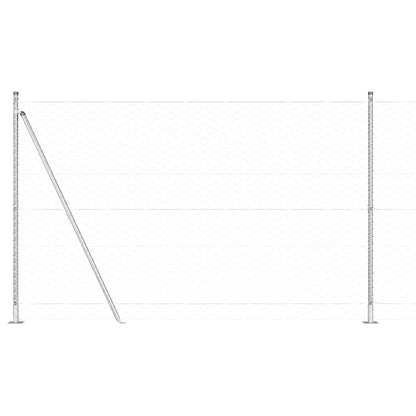 Palo della recinzione Argento 10 x 1,5 m (50 mm rete) Acciaio