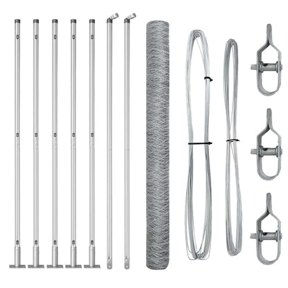 Palo della recinzione Argento 10 x 1,6 m (rete da 36 mm)