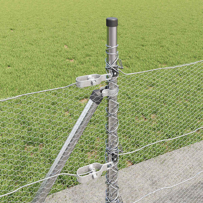 Palo della recinzione Argento 25 x 0,5 m (rete da 13 mm)