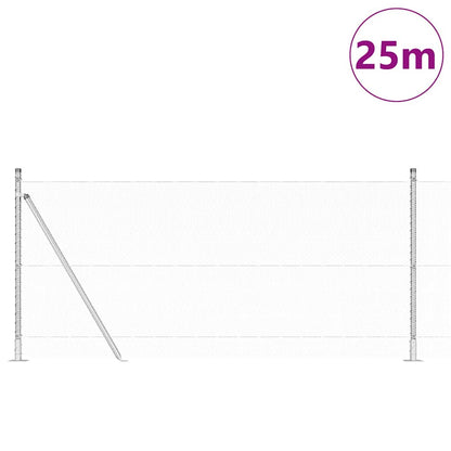 Palo della recinzione Argento 25 x 0,8 m (rete da 13 mm)