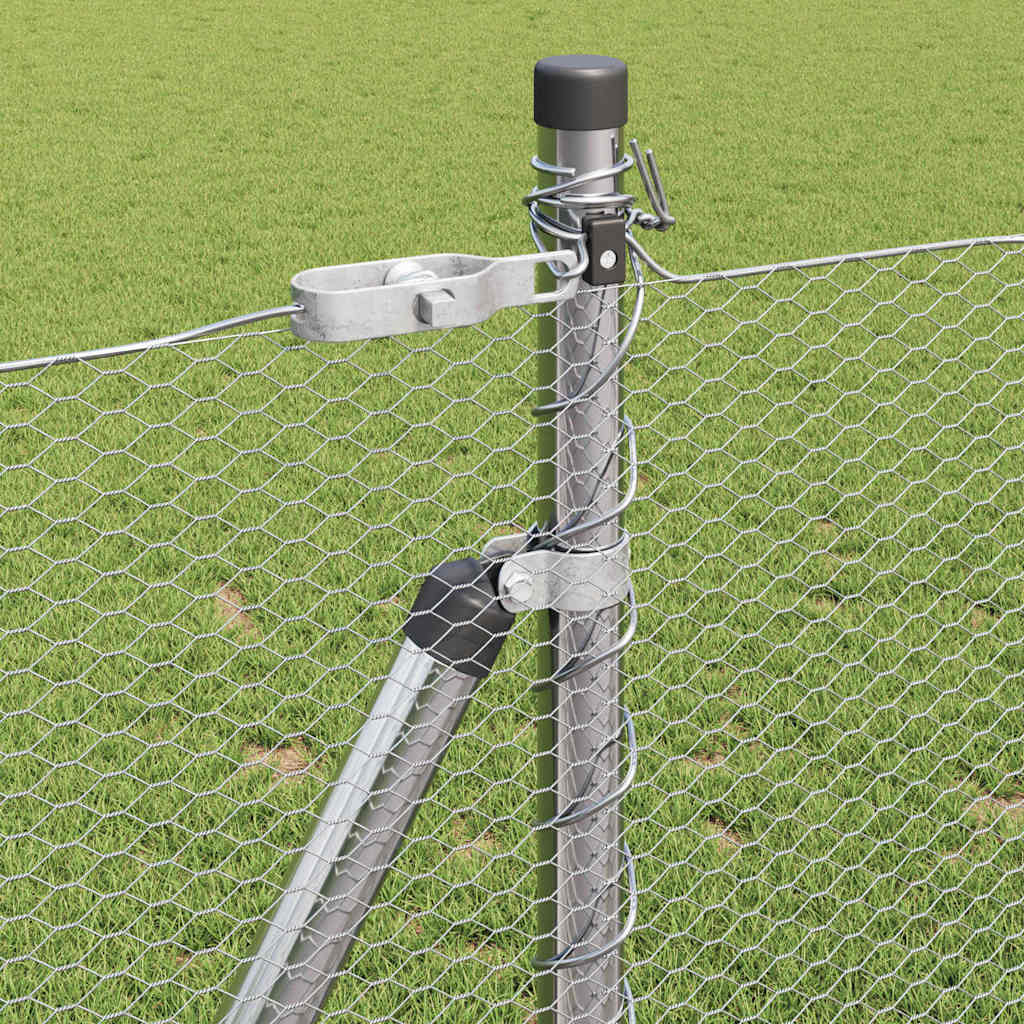 Palo della recinzione Argento 25 x 1 m (rete da 13 mm) Acciaio