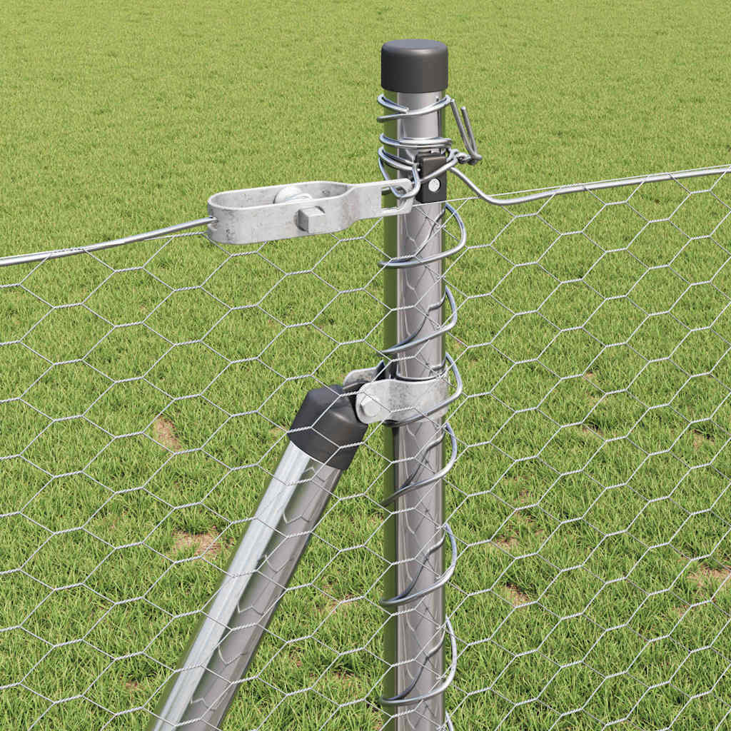 Palo della recinzione Argento 25 x 1 m (25 mm rete) Acciaio