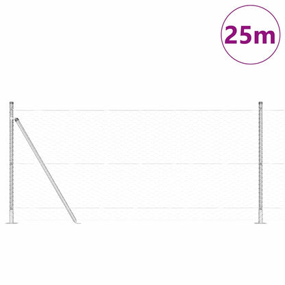 Palo della recinzione Argento 25 x 1 m (rete 36 mm) Acciaio