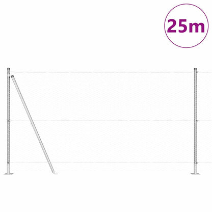 Palo della recinzione Argento 25 x 1,2 m (rete da 25 mm)