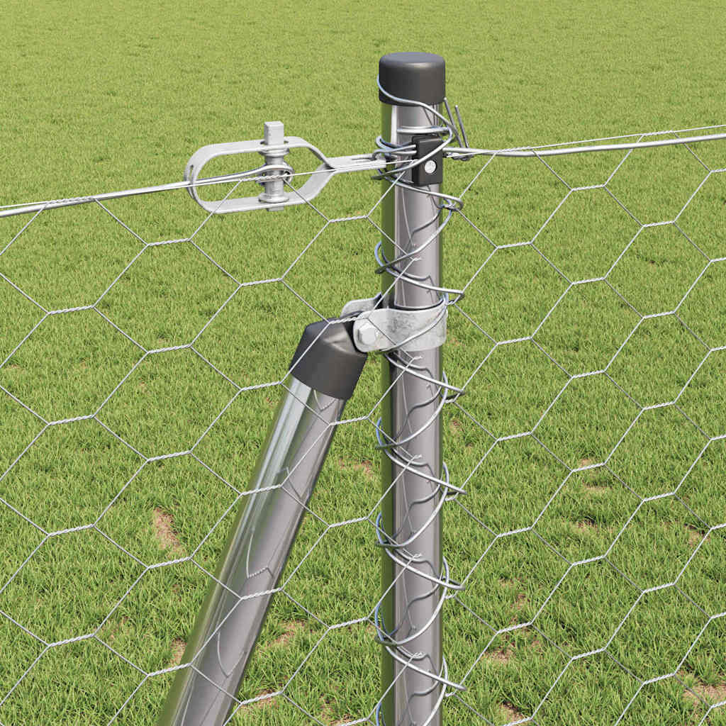 Palo della recinzione Argento 25 x 1,2 m (rete da 50 mm)