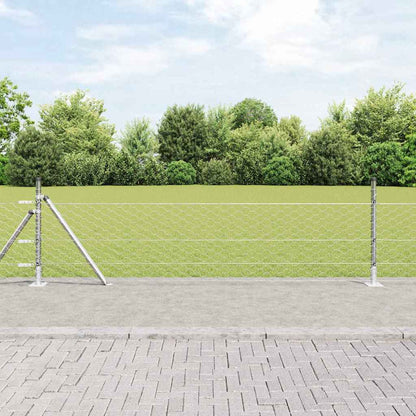 Palo della recinzione Argento 50 x 0,5 m (rete da 50 mm)