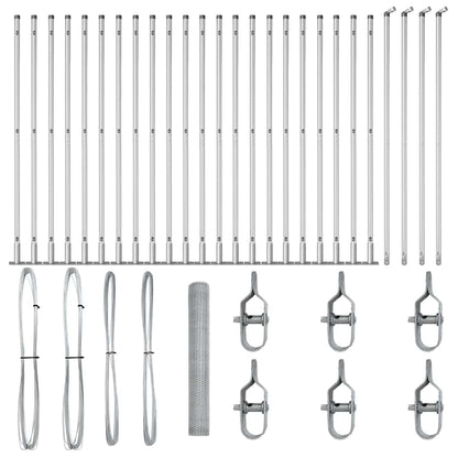 Palo della recinzione Argento 50 x 1,2 m (rete da 13 mm)