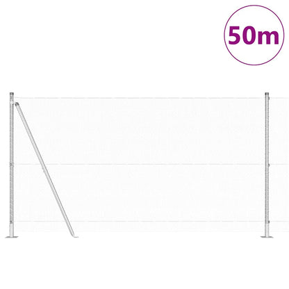 Palo della recinzione Argento 50 x 1,2 m (rete da 13 mm)