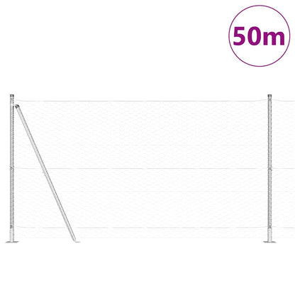 Palo della recinzione Argento 50 x 1,2 m (rete da 36 mm)