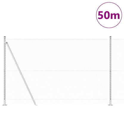 Palo della recinzione Argento 50 x 1,4 m (maglia 13 mm) Acciaio