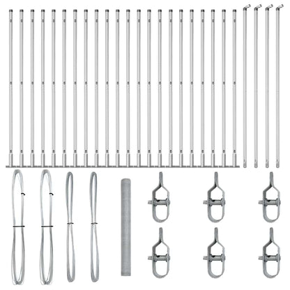 Palo della recinzione Argento 50 x 1,5 m (rete da 13 mm)
