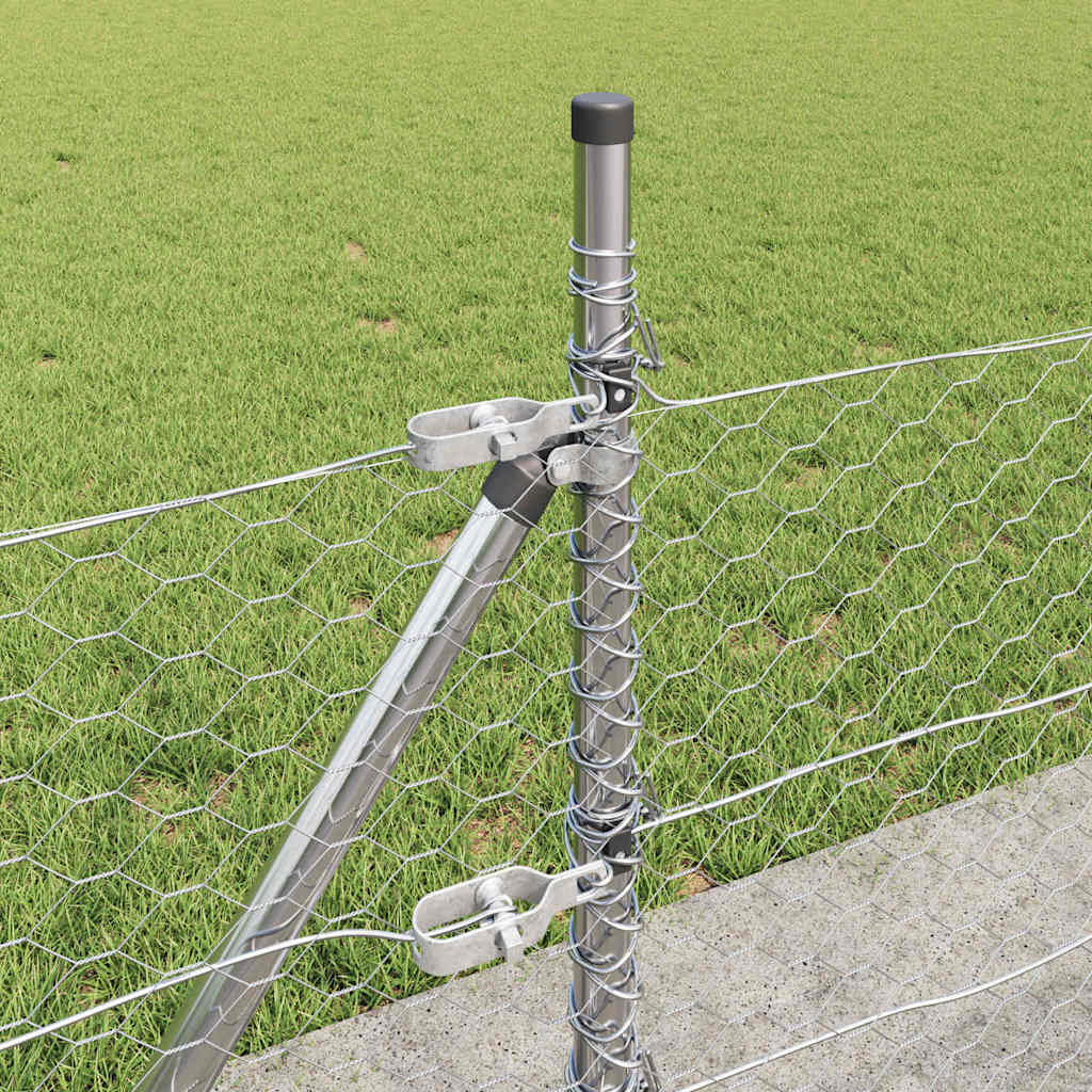 Palo della recinzione Argento 100 x 0,4 m (rete da 36 mm)