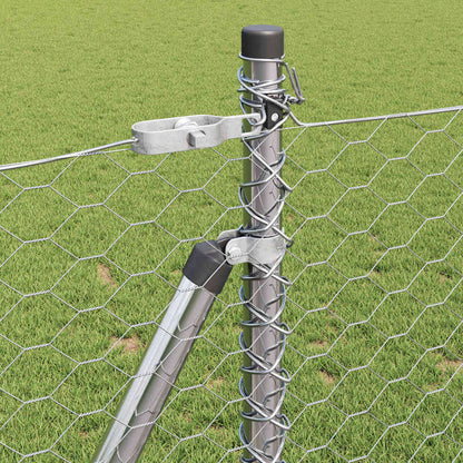 Palo della recinzione Argento 100 x 0,8 m (rete da 36 mm)