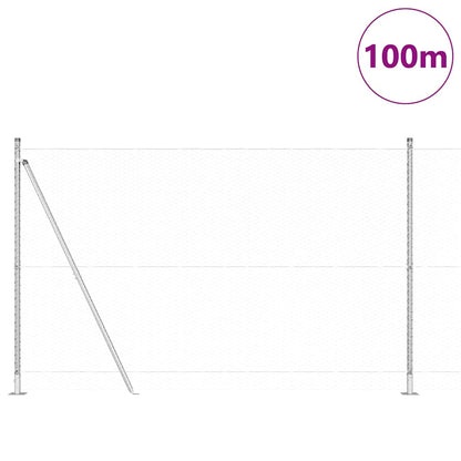 Palo della recinzione Argento 100 x 1,4 m (maglia da 25 mm)